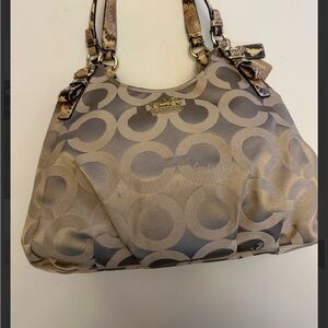 Coach Tan Signature Tote Bag